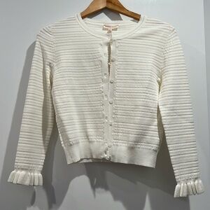 Rebecca Taylor Cream Pointelle Cardigan - NWT